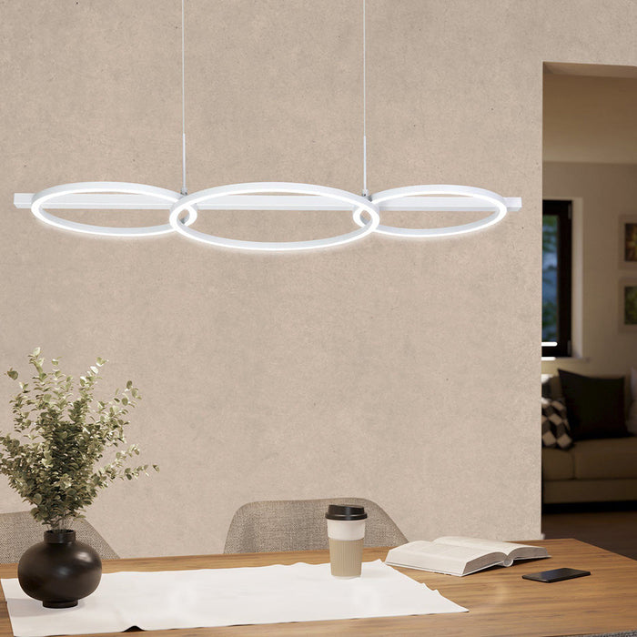 Buy Island Pendant Lights Australia Lanacera Island Pendant Light White Plastic 3000K - 205834