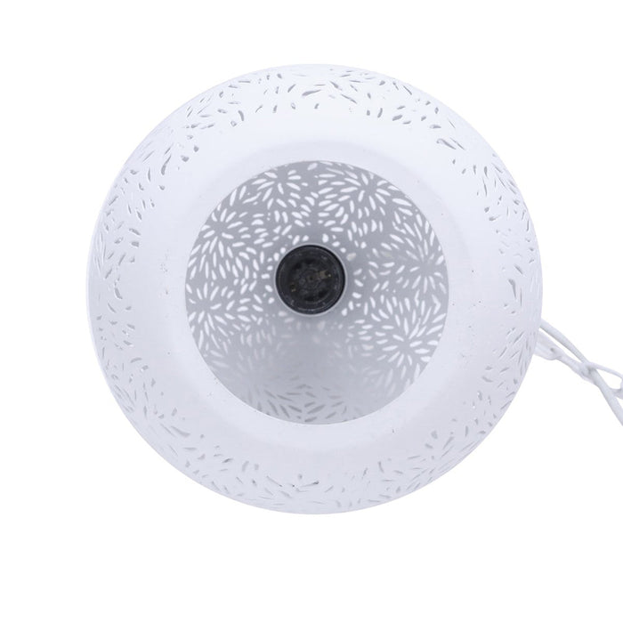 Buy Pendant Lights Australia Aquarius Small 1 Light Perforated Teardrop Pendant White - ZAF10225WH