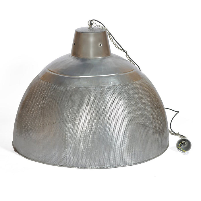Buy Pendant Lights Australia Riva 3 Light Perforated Iron Dome Extra Large Pendant Zinc - ZAF10329