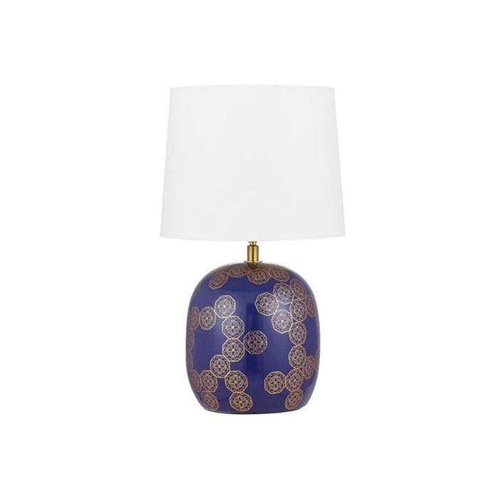 Buy Table Lamps Australia Wishes Table Lamp Blue / Gold Ceramic - WISHES TL-BLIV