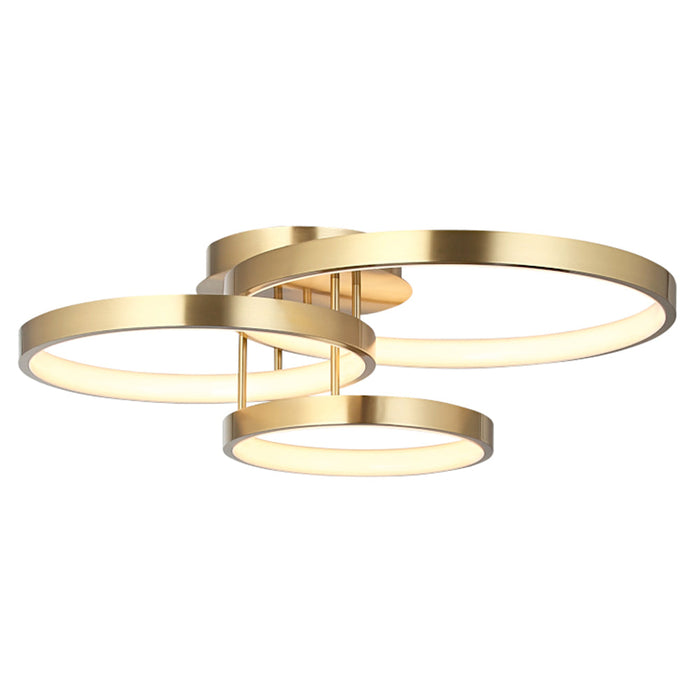Zola 3 Lights Semi Flush Mount Lights 84W 3000K Gold - ZOLA3GLD