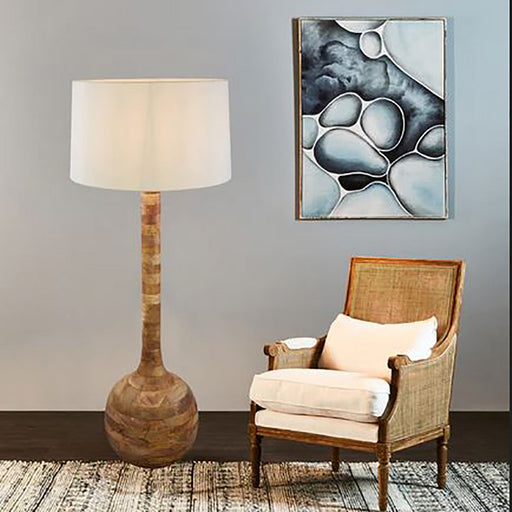 Buy Floor Lamps Australia Sitar Floor Lamp Natural Timber - ZAF12095