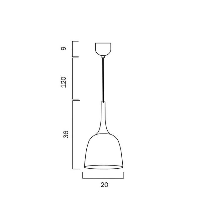 Buy Pendant Lights Australia Polk-20 1 Light Pendant White Brushed, White POLK PE20-WHB