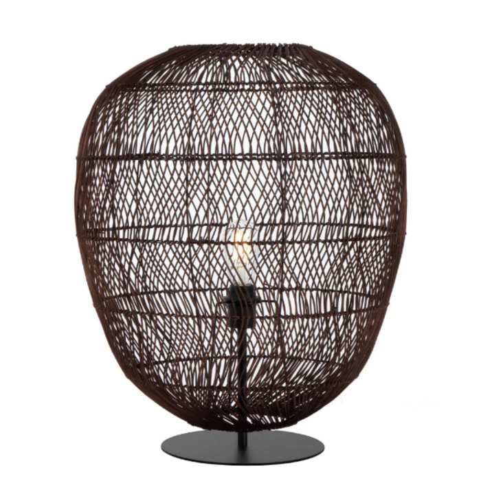 Buy Table Lamps Australia RANA Table Lamp W500mm Brown Rattan - RANA TL50BRW
