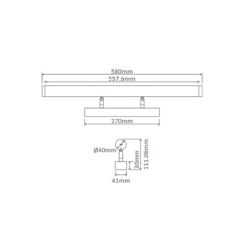 Buy Bathroom Vanity Lights Australia Mirror Bathroom Vanity Light 10W Satin Chrome Aluminium 3CCT - 12005
