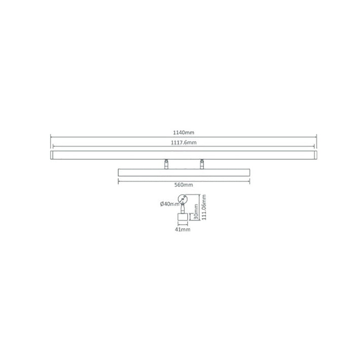 Buy Bathroom Vanity Lights Australia Mirror Bathroom Vanity Light 20W Satin Chrome Aluminium 3CCT - 12025