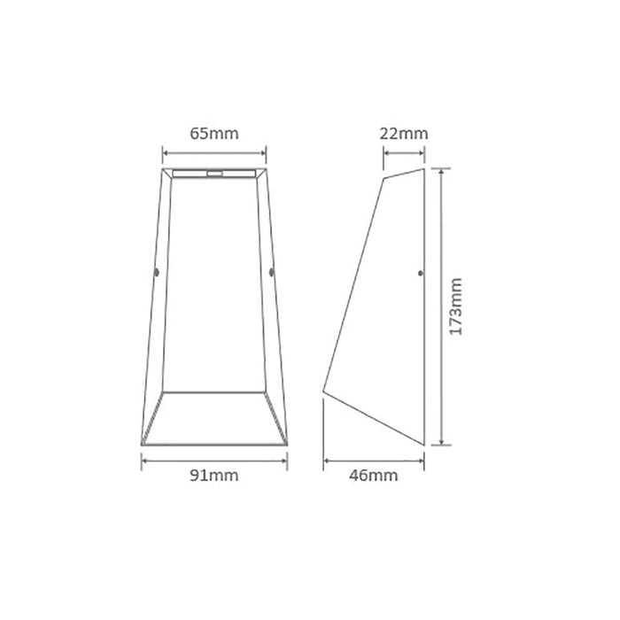Buy Up / Down Wall Lights Australia Iwave Up & Down Wall 2 Lights Dark Grey Aluminium 5000K - 19575