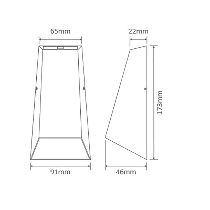 Buy Up / Down Wall Lights Australia Iwave Up & Down Wall 2 Lights White Aluminium 3000K - 19616