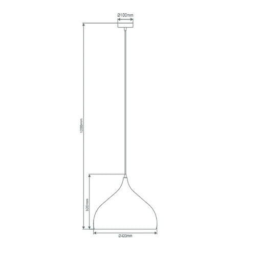 Buy Pendant Lights Australia Nova Pendant Light W420mm White Metal - 31434