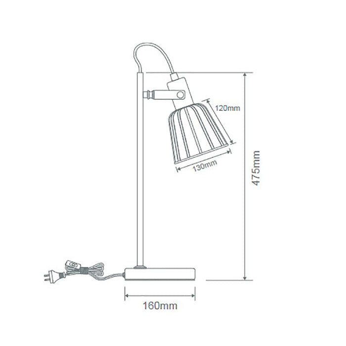 Buy Desk Lamps Australia Ashley Desk Lamp Black Metal - 22516