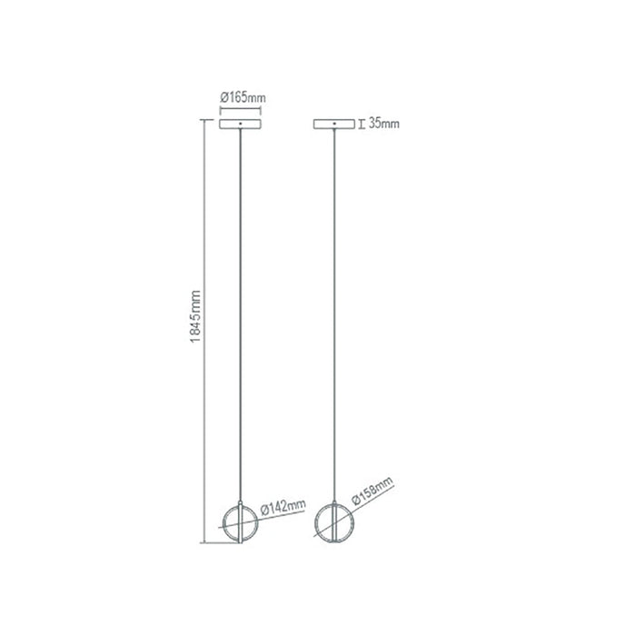 Buy LED Pendants Australia Spin LED Pendant Black 3CCT - 22726