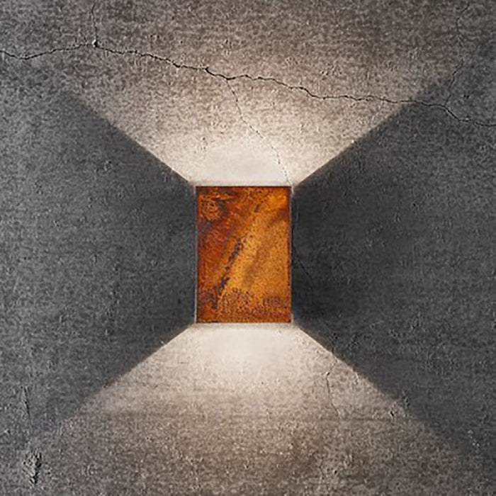Buy Up / Down Wall Lights Australia Fold Up & Down Wall 2 Lights W105mm Corten 3000K - 2019041038