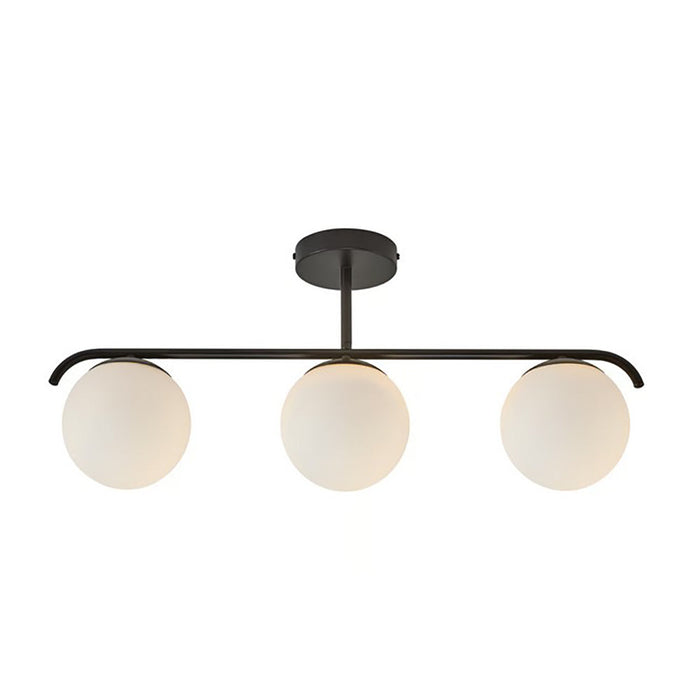 Buy Semi-Flush Mount Lights Australia Grant Semi-Flush Mount 3 Lights Black Metal - 2010583003