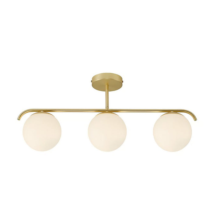 Buy Semi-Flush Mount Lights Australia Grant Semi-Flush Mount 3 Lights Brass Metal - 2010583035