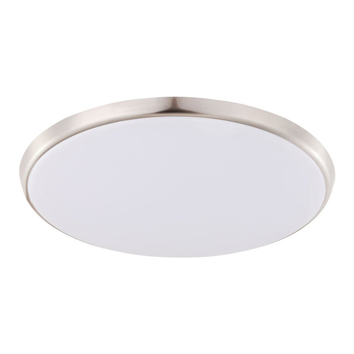 Buy LED Oyster Lights Australia Ollie Oyster Light Satin Nickel & White 400mm - 203699