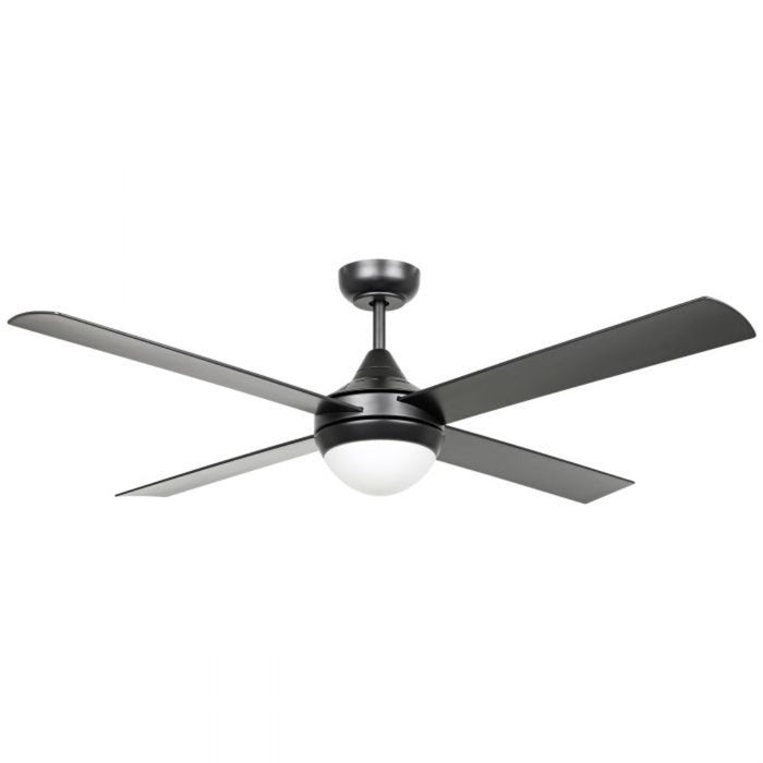 Buy DC Ceiling Fans With Light Australia Stradbroke DC Ceiling Fan 52" With E27 Light Matt Black - 20491202