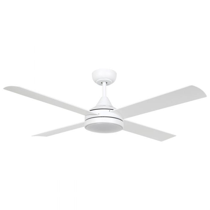 Buy DC Ceiling Fans With Light Australia Stradbroke DC Ceiling Fan 48" With LED Light Matt White - 20491601