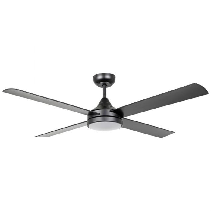 Buy DC Ceiling Fans With Light Australia Stradbroke DC Ceiling Fan 52" With LED Light Matt Black - 20491702