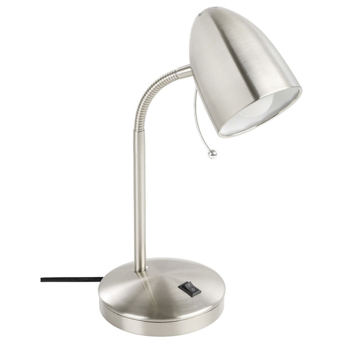 Buy Desk Lamps Australia Lara 1 Light Table Lamp Satin Nickel - 205264N