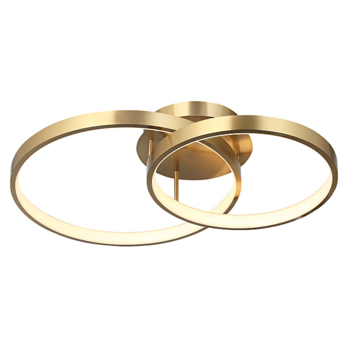Zola 2 Lights LED Semi Flush Mount 54W 3000K Gold - ZOLA2GLD