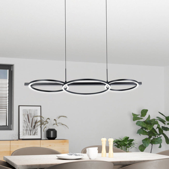 Buy Island Pendant Lights Australia Lanacera Island Pendant Light Black Plastic 3000K - 390087N