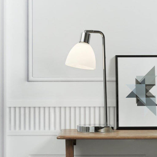 Buy Table Lamps Australia Ray 1 Light Table Lamp Chrome, Opal - 63201033