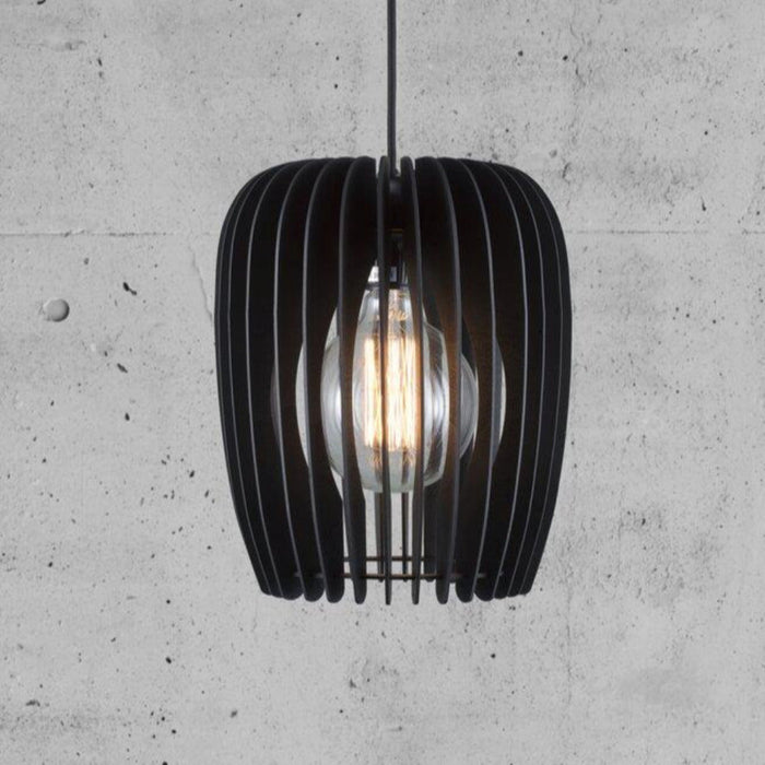 Buy Pendant Lights Australia Tribeca 24 1 Light Pendant Wood Black - 46423003