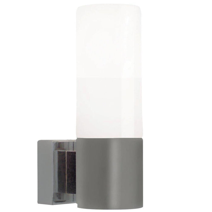 Buy Bathroom Vanity Lights Australia Tangens 1 Light Bath Brushed Steel, Opal - 17131032