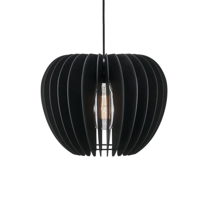 Buy Pendant Lights Australia Tribeca 38 1 Light Pendant Wood Black - 46433003