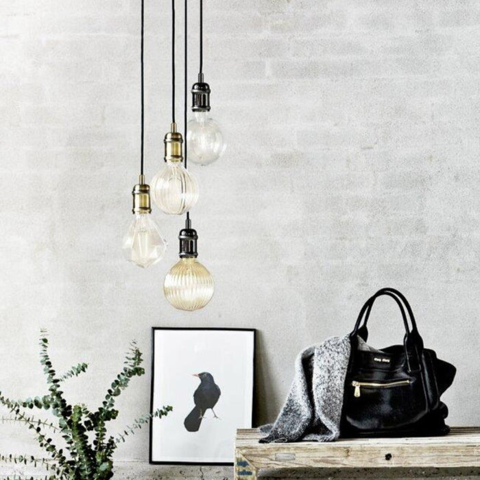 Buy Mini Pendants Australia Avra 1 Light Pendant Black/Chrome - 84800003