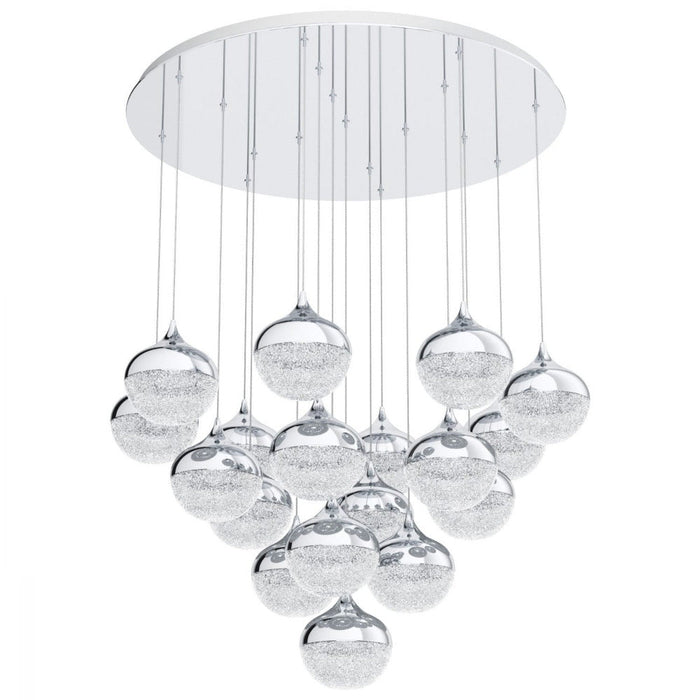 Buy Cluster Pendants Australia Mioglia 18 LED Pendant Chrome & White - 39528