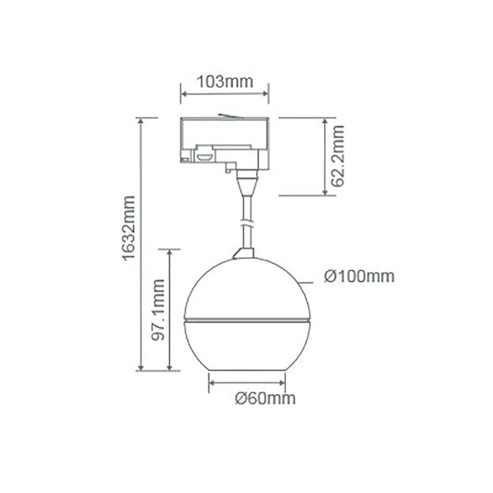 Buy Three Circuit Track Heads Australia Moon Pendant Three Circuit Track Head Spot White 3CCT - 22793