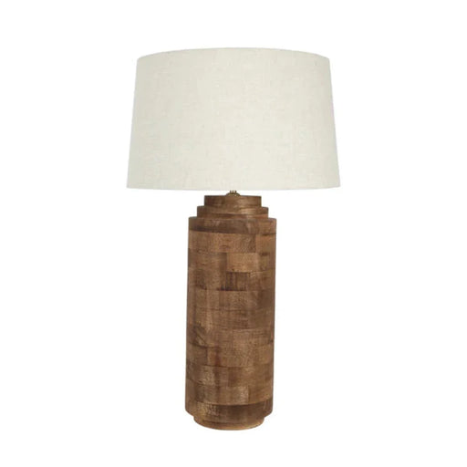 Buy Table Lamps Australia Darwin Large Table Lamp Base Dark Natural Timber - ZAF1022L
