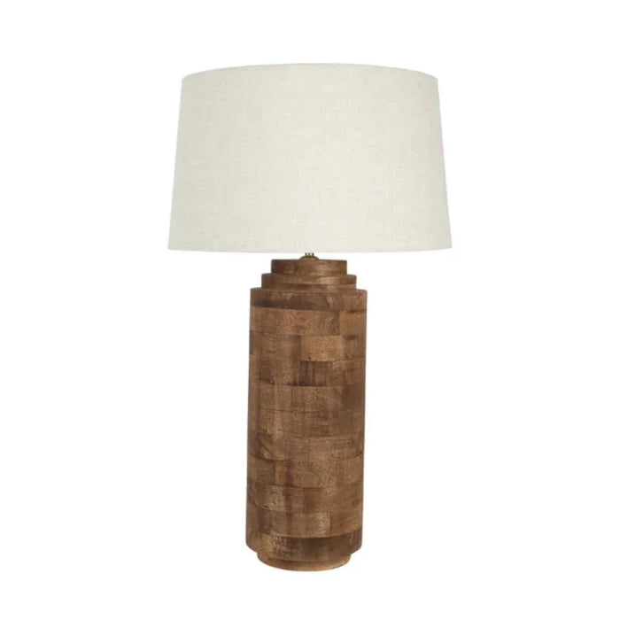 Buy Table Lamps Australia Darwin Large Table Lamp Base Dark Natural Timber - ZAF1022L