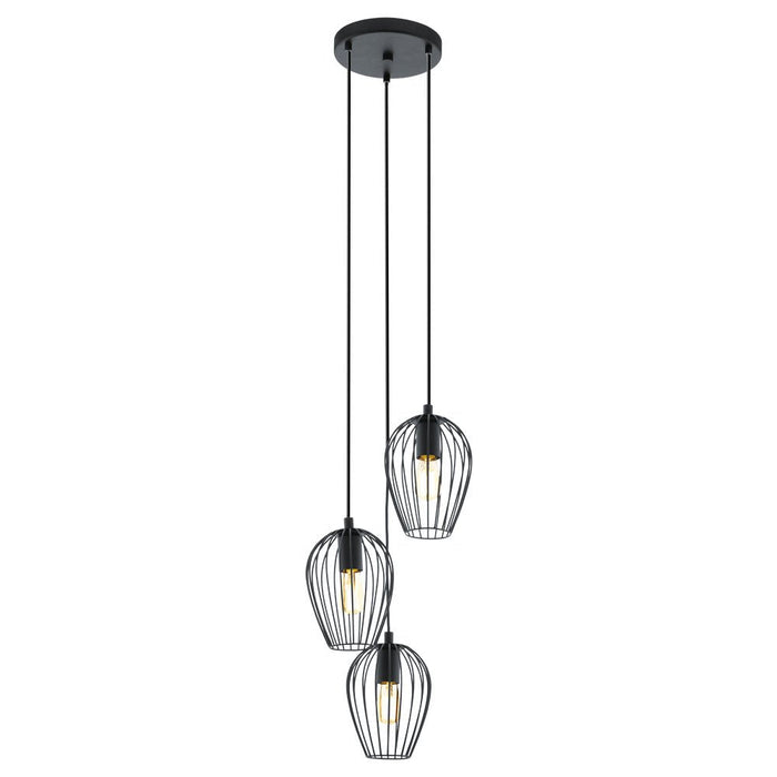 Buy Cluster Pendants Australia Newtown 3 Light Pendant Black - 49479