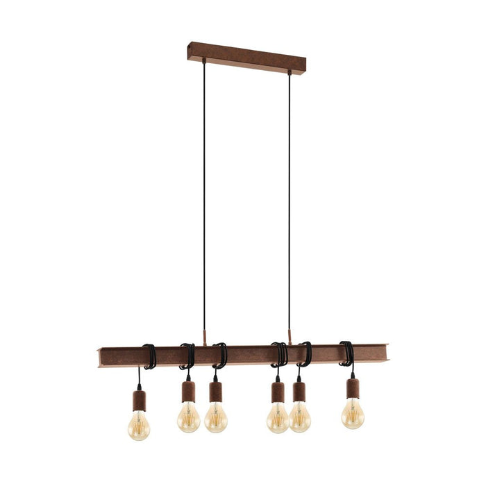 Buy Island Pendant Lights Australia Townshend 6 Light Pendant Antique Brown - 49859