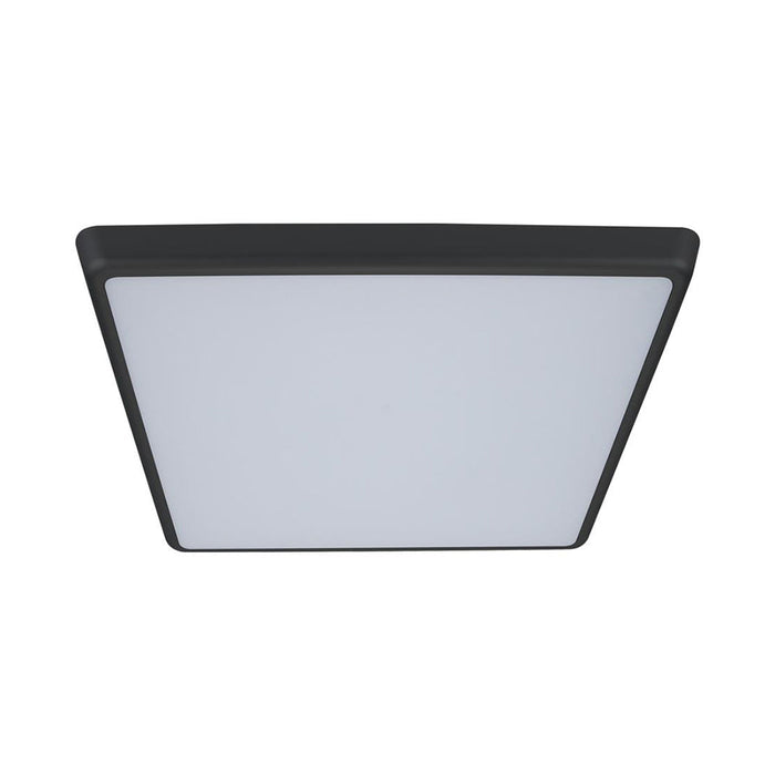 Buy LED Oyster Lights Australia Solar Square LED Oyster Light W400mm Black Polycarbonate 3CCT - 20947