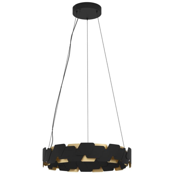 Buy LED Pendants Australia Altagracia LED Pendant 2 Lights Black / Gold Steel 3000K - 390031
