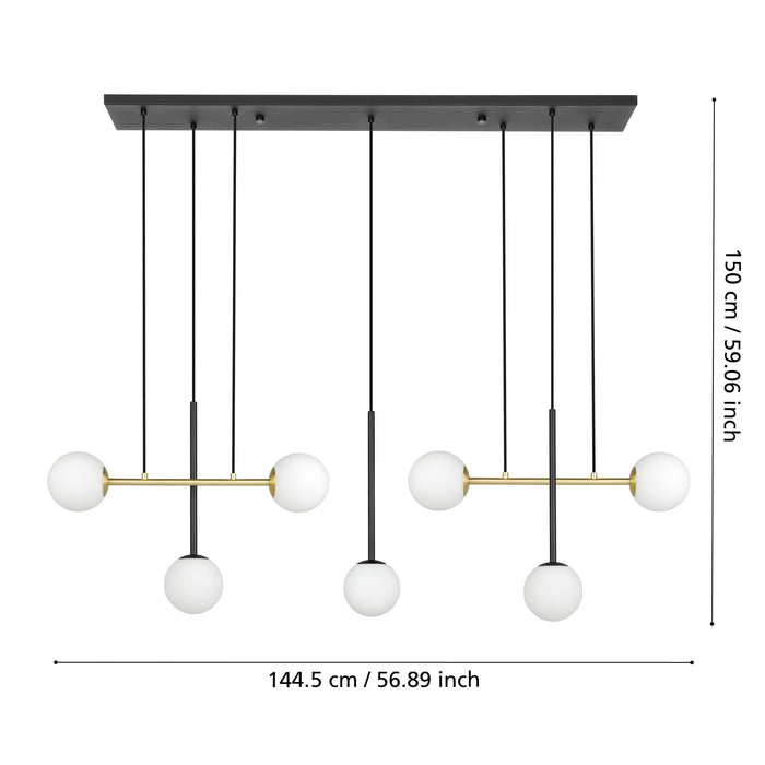 Paz 1445mm Steel Pendant Light - 390178