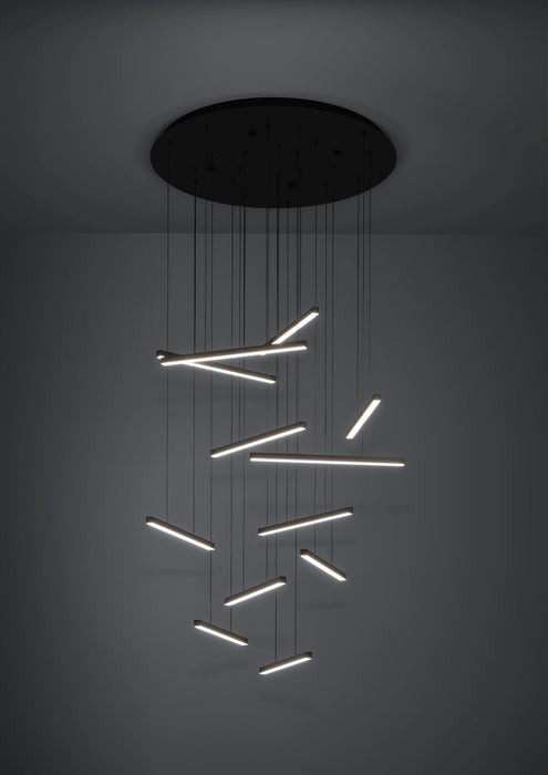 Lindoza 780mm Pendant Light Black & White - 390351