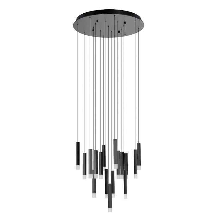 Buy Cluster Pendants Australia Estanerios Cluster Pendant 17 Lights Black Steel 3000K - 205663N