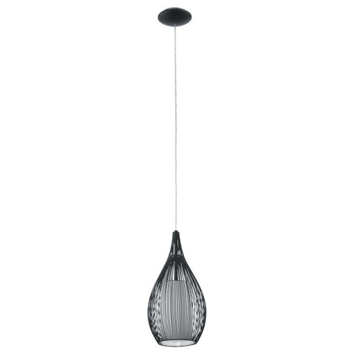 Buy Pendant Lights Australia Razoni 1 Light Pendant White & Black 190mm - 92252