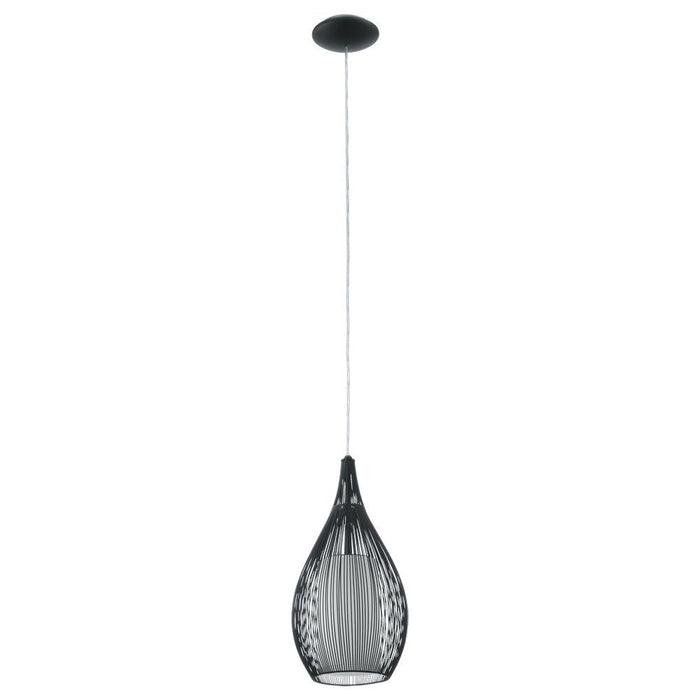 Buy Pendant Lights Australia Razoni 1 Light Pendant White & Black 190mm - 92252