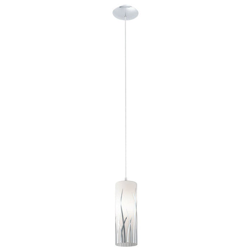 Buy Mini Pendants Australia Rivato 1 Light Pendant Chrome & White 90mm - 92739