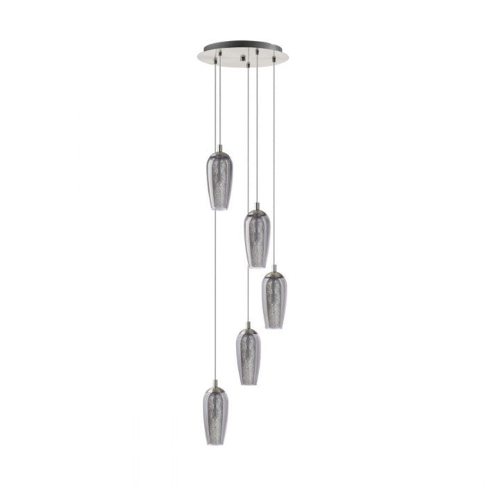 Buy Cluster Pendants Australia Farsala 5 LED Pendant 3000K Satin Nickel Steel - 96345N