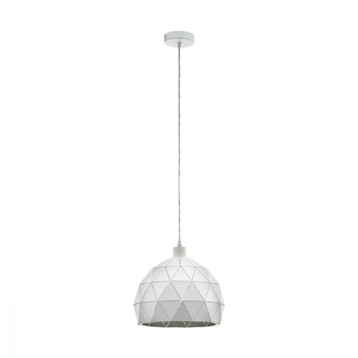 Buy Pendant Lights Australia Roccaforte 1 Light Pendant White 300mm - 97854N