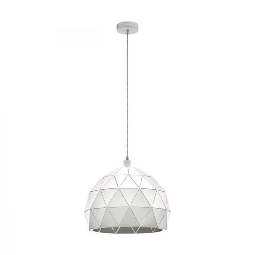 Buy Pendant Lights Australia Roccaforte 1 Light Pendant White 400mm - 97855N