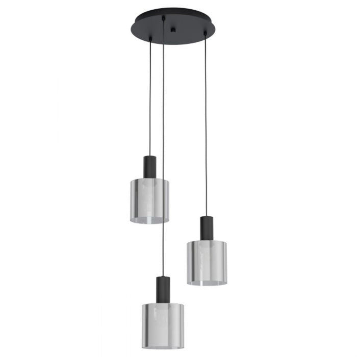 Buy Cluster Pendants Australia Gorosiba 3 Light Pendant Black Steel - 98754N