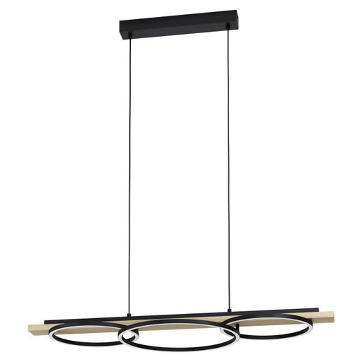 Buy LED Pendants Australia Boyal 3 Circle LED Pendant Light Brown Wood 3000K - 99625