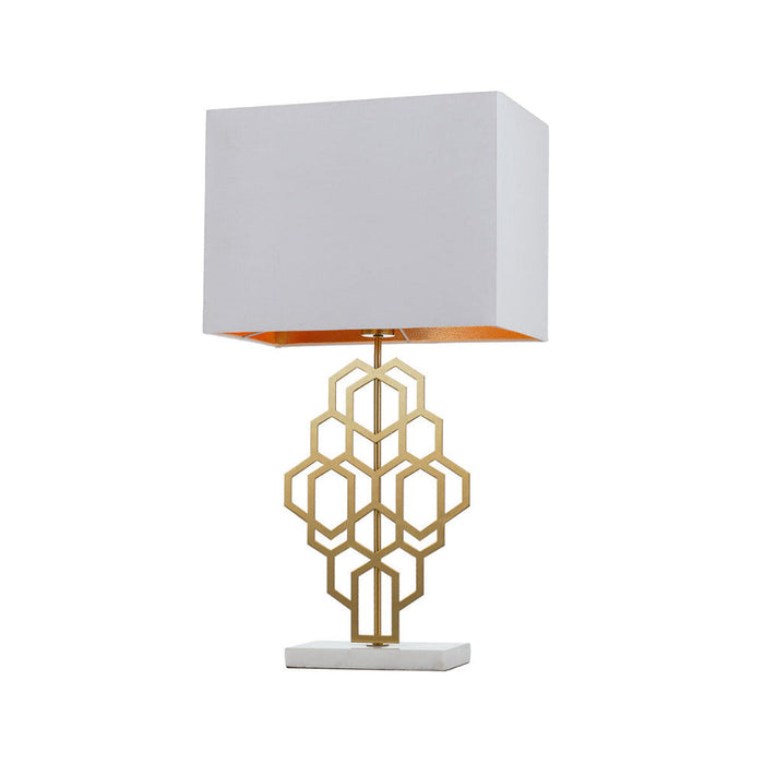Buy Table Lamps Australia Akron 1 Light Large Table Lamp White & Antique Gold - AKRON TLL-WHAG